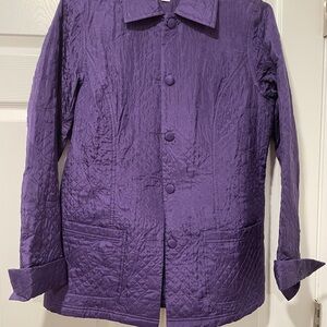 Coldwater Creek Purple Quilted Jacket